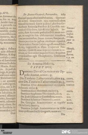 Ex Armena Historia. Caput XVIII.