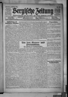 Bergische Zeitung. 1922-1935