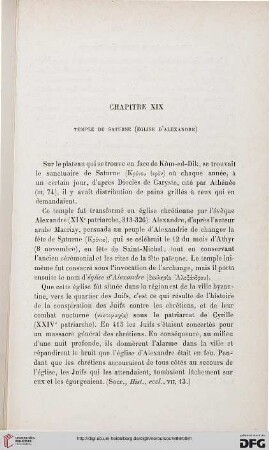 Chapitre XIX: Temple de Saturne (Église d’Alexandre)