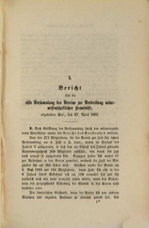 Mittheilungen des Vereins Nördlich der Elbe zur Verbreitung Naturwissenschaftlicher Kenntnisse. 5. 1861/62 (1863)
