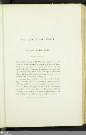 On The Anti-Papal Spirit Of Dante Alighieri