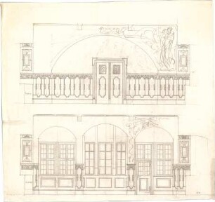 Fischer, Theodor; Würzburg; Haus Dr. Seifert - Wandabwicklungen