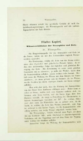 Fünftes Kapitel. Wärmeverhältnisse der Atmosphäre und Erde