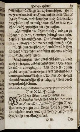 Der XLI. Psalm - Der L. Psalm
