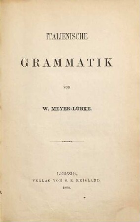 Italienische Grammatik