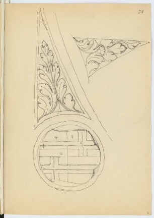 Pfarrkirche, Koblenz: Detail (aus: Skizzen- und Fotoalbum 11)