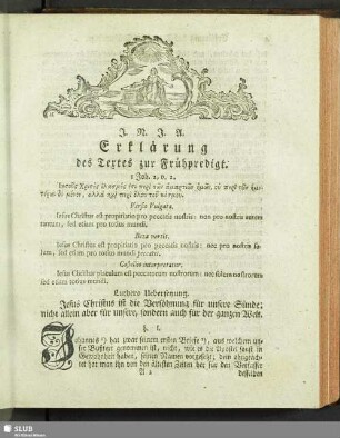 Erklärung des Textes zur Frühpredigt