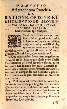 ... Classis Exercitiorvm, Das ist: ... Thail Der geistlichen Ubungen Deß heiligen Vatters Ignatii Loiolae Der Societet Iesv Stiffter, 2. Secunda Classis Exercitiorum Spiritualium pro Religiosis ... Für die Ordens-personen ...