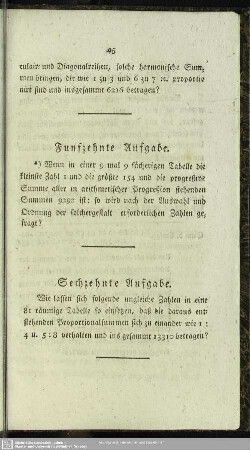 Sechszehnte Aufgabe