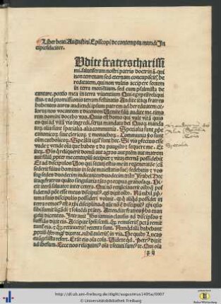 Liber beati Augustini Episcopi de contemptu mundi...