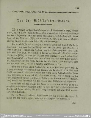 Von den Flüssigkeits-Maßen