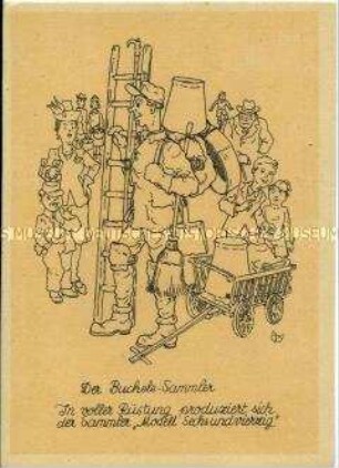 Karikatur aus der Nachkriegszeit zum Thema Versorgung