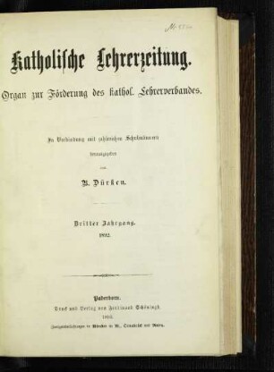 3: Katholische Lehrerzeitung - 3.1892