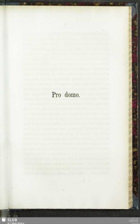 Pro domo