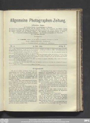 Nr. 12. 19. Juni 1903. Jahrg. X.