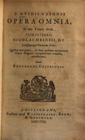Ovidii Nasonis opera omnia : in tres tomos divisa. 1, Epist. Heroidum