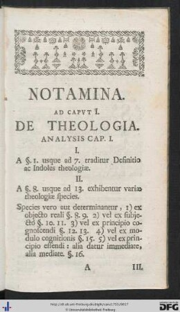 Pars Prima Compendii.