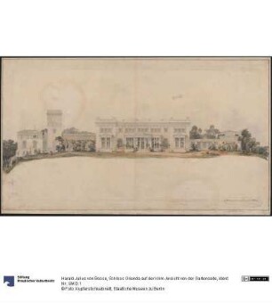 Schloss Orianda auf der Krim. Ansicht von der Gartenseite