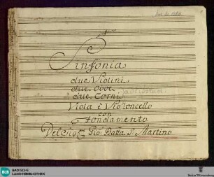 Symphonies - Don Mus.Ms. 1286 : D; JenS 19