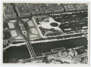Luftaufnahme vom Place de la Concorde und den Jardin des Tuileries, Paris: Ansicht