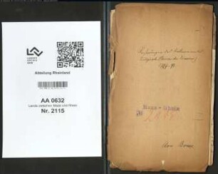 Rechnungen des Domäneneinnehmers (Kellners) M. Wachendorfzu Zülpich (Arrondissement Bonn)
