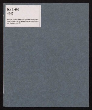 Specimen Observationum Variarum Ad Jurisprudentiam Spectantium