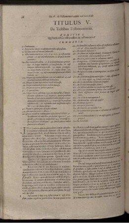 Titulus V. De Testibus Testamentariis