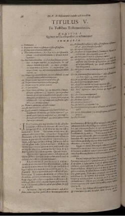 Titulus V. De Testibus Testamentariis