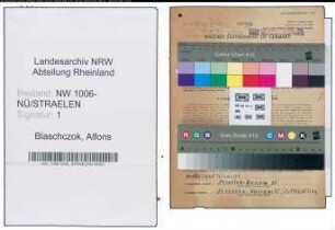 Entnazifizierung Alfons Blaschczok , geb. 22.05.1908 (Arbeiter)