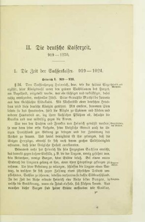 II. Die deutsche Kaiserzeit. 919-1250