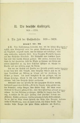 II. Die deutsche Kaiserzeit. 919-1250