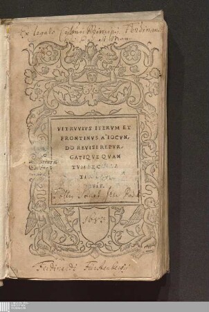 Vitrvvivs Itervm Et Frontinvs