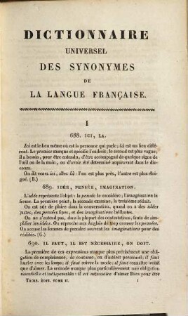 Nouveau dictionnaire universel des synonymes de la langue française : contenant les synonymes de Girard, Beauzée, Roubaud, d'Alembert, etc., et généralement tout l'ancien dictionnaire, mis en meilleur ordre, corrigé, augmenté d'un grand nombre de nouveaux synonymes, et précédé d'une introd., 2. I - Z
