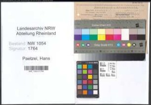 Entnazifizierung Hans Paetzel , geb. 20.12.1885 (Amtsanwalt)