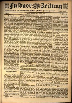 Ausgabe vom Montag, den 04. Februar 1901.
