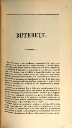 Rutebeuf : 1254 - 1286 ; [extrait de la Revue de Paris, livraisons de Juillet 1843]