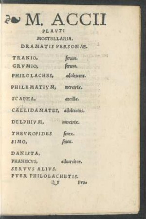 Dramatis Personae.