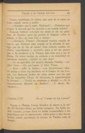 Capítulo VIII - En el "Campo de los Leones"