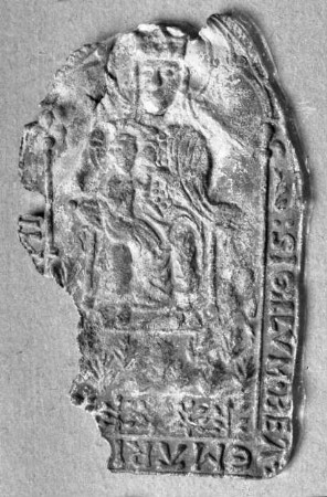 Pilgerzeichen mit Maria lactans