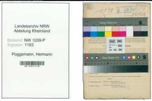 Entnazifizierung Hermann Poggemann , geb. 26.01.1909 (Schlosser)