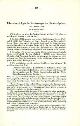 Pflanzensoziologische Kartierungen im Neckartalgebiet