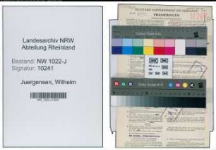 Entnazifizierung Wilhelm Juergensen , geb. 04.03.1901 (Mechaniker)