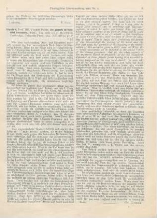 5-6 [Rezension] Stanton, Vincent Henry, The gospels as historical documents. Part. I