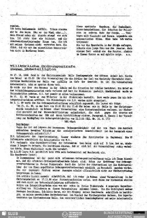 Willkürliche Ordnungsstrafe gegen Unbeteiligten