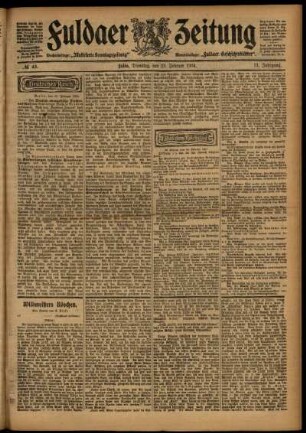 Ausgabe vom Dienstag, den 23. Februar 1904.