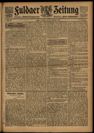 Ausgabe vom Dienstag, den 23. Februar 1904.