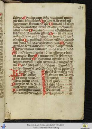 [124ra - 126v] Allerheiligenlitanei mit Preces.
