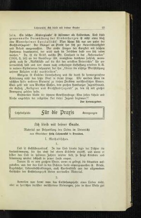 Ach bleib mit deiner Gnade : Material zur Behandlung des Liedes im Unterricht