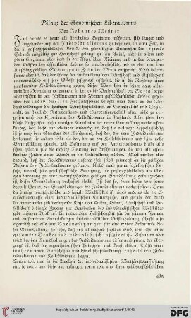 Bilanz des ökonomischen Liberalismus