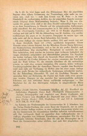 350-352 [Rezension] Scheeben, Matthias Joseph, Handbuch der katholischen Dogmatik : 1. Buch, Theologische Erkenntnislehre